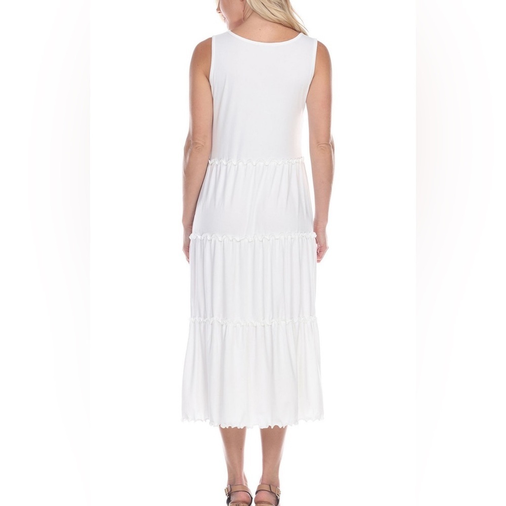NWT White Mark White Sleeveless Midi/Maxi Dress Size Medium - Picture 2 of 7